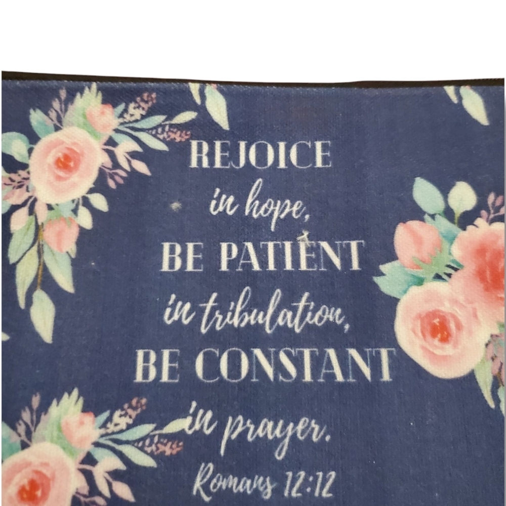 Floral Bible Verse Makeup Bag, Pencil Pouch, Inspiration Multipurpose Bag Gift - Picture 10 of 10